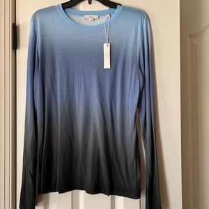Vince Ombré Long Sleeve Crew Neck T-Shirt Size XL NWT